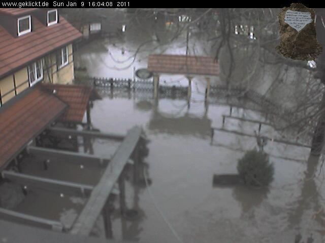Hochwasser 2011 Gasthaus Weserstein, Hann. M�nden